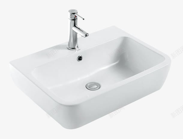 白色洗手池png免抠素材_新图网 https://ixintu.com 水龙头 洁具 洗手池 白色 陶瓷
