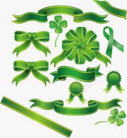 植物勋章绿色装饰矢量图高清图片