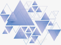 蓝色三角形花纹矢量图素材