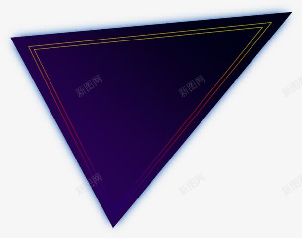 倒三角几何png免抠素材_新图网 https://ixintu.com 三角形 几何体 背景素材