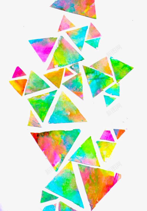 创意几何图形png免抠素材_新图网 https://ixintu.com 三角形 创意几何图形底纹 拼接 简约 色彩 菱形
