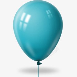 庆典气球礼物彩带蓝色素材