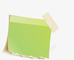 绿色纸片便签撕碎的办公纸矢量图高清图片