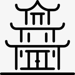 亚洲建筑Pagoda图标高清图片
