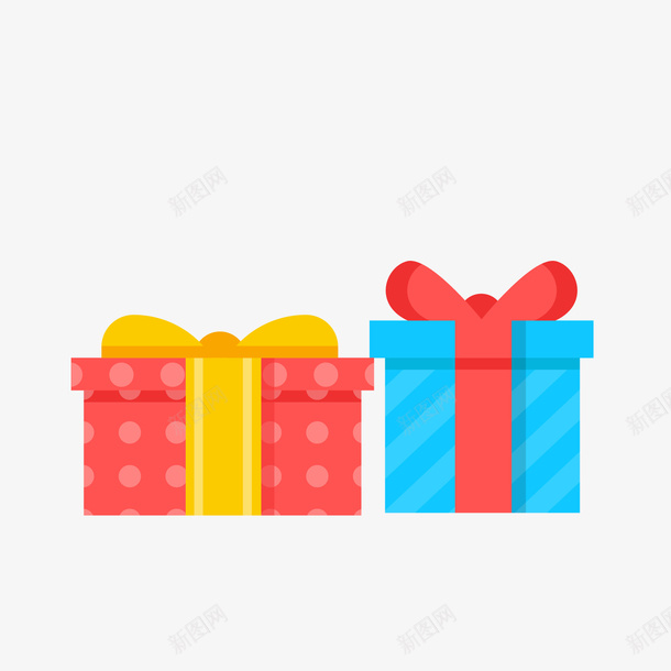 彩色卡通礼物盒png免抠素材_新图网 https://ixintu.com 卡通礼物盒 彩色 生日礼物 礼品盒 背景装饰