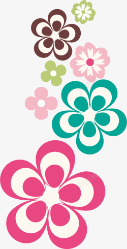 彩色蜡染布花朵欧式桌布底纹矢量图高清图片