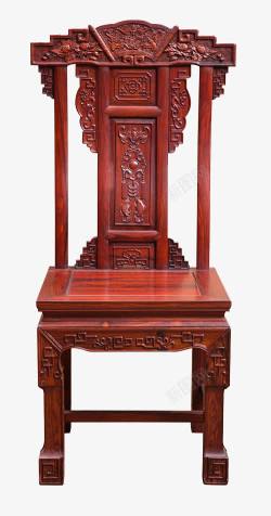 中式传统复古雕花红酸枝椅素材