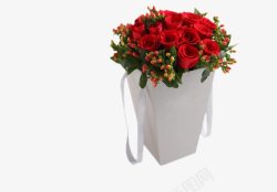 红色玫瑰16枝礼盒装素材
