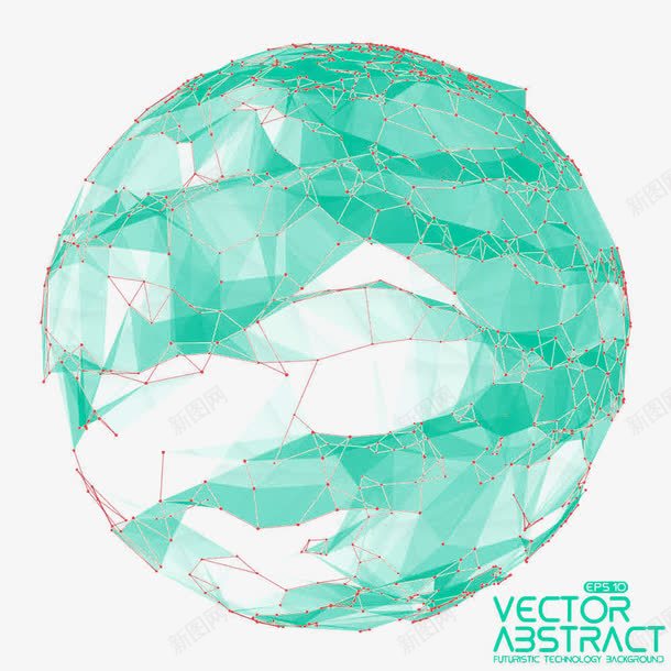 科技光效球体png免抠素材_新图网 https://ixintu.com 球体 球体轮廓 科技光效 绿色球体 菱形设计 设计