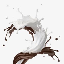 咖啡色牛奶创意合成效果白色咖啡色的牛奶高清图片