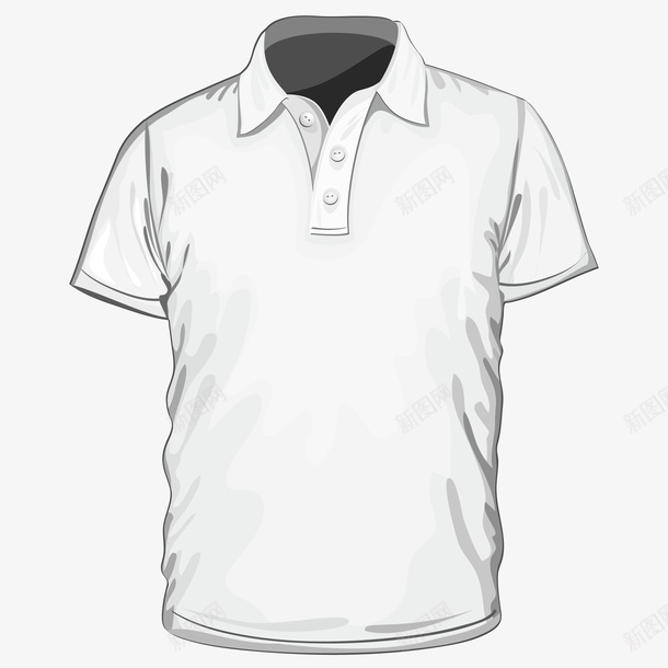 男士白色衬衫短袖png免抠素材_新图网 https://ixintu.com 上衣 半袖 手绘图 整齐的衬衫 男士短袖 短袖T恤 衣服 衬衫 领子