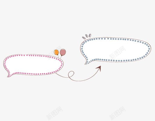对话框png免抠素材_新图网 https://ixintu.com 儿童节 卡通 对话框 气球 箭头 素材