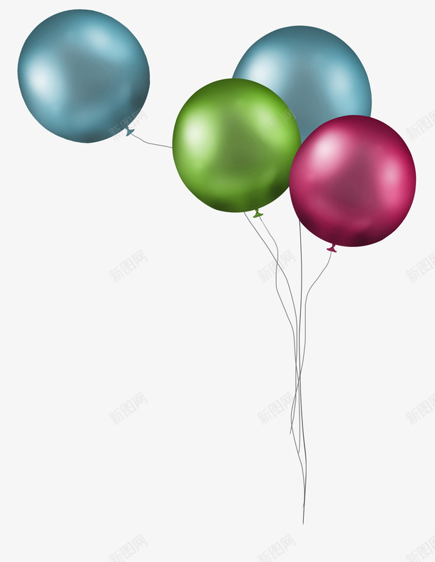 美丽的气球png免抠素材_新图网 https://ixintu.com 圆气球 气球 美丽气球