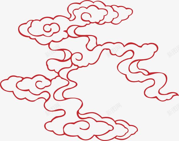 红色花纹png免抠素材_新图网 https://ixintu.com 云彩 如意云 如意云头 如意云朵 如意云纹 如意形状 玉如意云朵 玉如意图案 花边