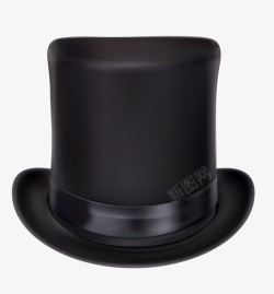 爵士帽子黑色帅气绅士爵士帽高清图片
