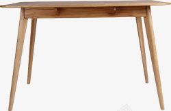 橡木简约长方实木餐桌高清图片