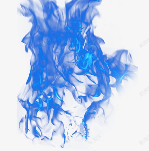 蓝色冰焰png免抠素材_新图网 https://ixintu.com 冰 冰焰 火焰 火焰喷射 烟雾 蓝色