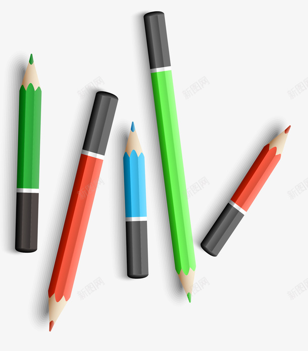 彩色铅笔蜡笔手绘png免抠素材_新图网 https://ixintu.com 卡通手绘 插画风 蜡笔PNG 装饰 铅笔 颜色笔