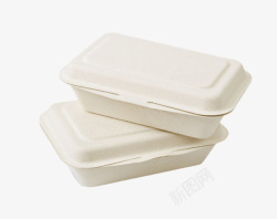 工业包装白色层叠的一次性饭盒实物高清图片