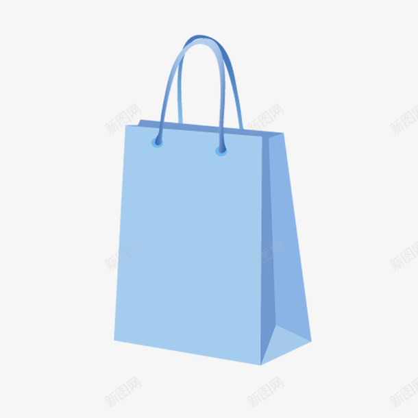 蓝色纸袋png免抠素材_新图网 https://ixintu.com 包装袋 手绘纸袋 立体纸袋 纸袋 蓝色纸袋 蓝色购物袋 袋样机 购物袋