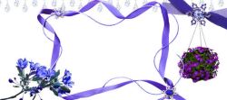 个性飘带紫色花朵飘带背景高清图片