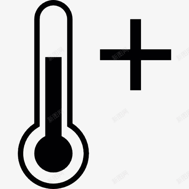 温度计温度上升图标psd_新图网 https://ixintu.com 上升 体温 卡通 天气炎热 温度 温度上升 递增 黑色