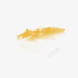 棉花状黄色云朵高清图片