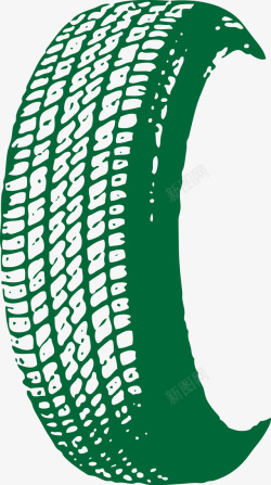 汽车轨迹绿色轮胎图矢量图高清图片