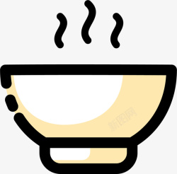 即热一碗美味的热汤矢量图高清图片