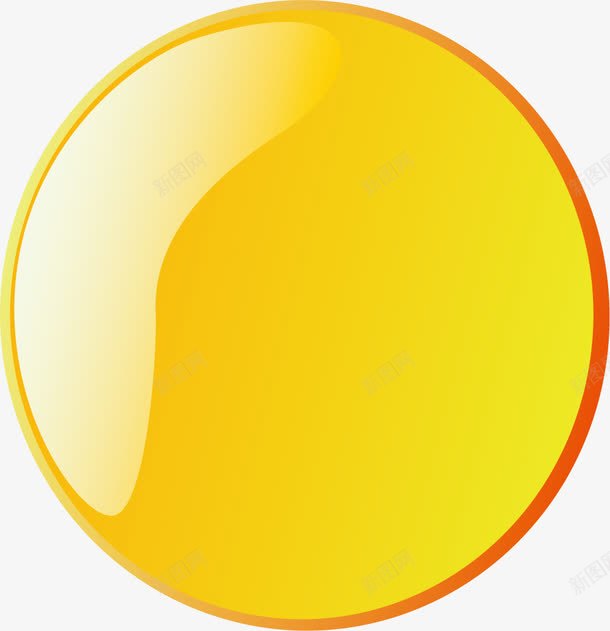 手绘黄色圆圈png免抠素材_新图网 https://ixintu.com 光晕 圆圈 弧线 手绘 水彩 渐变 质感 黄色