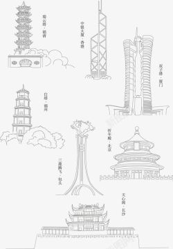 白塔著名建筑高清图片