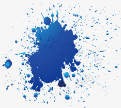 水彩斑点蓝色水彩墨迹元素矢量图高清图片