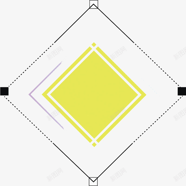 创意菱形png免抠素材_新图网 https://ixintu.com 不规则图形 几何图形 卡通手绘 四边形 水彩 菱形 黄色