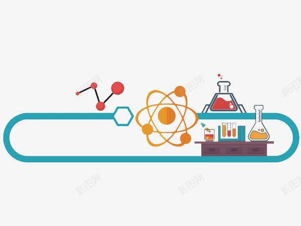 实验室的展板png免抠素材_新图网 https://ixintu.com 仪器 分子 卡通 展板 手绘 简笔 试验台 酒精灯