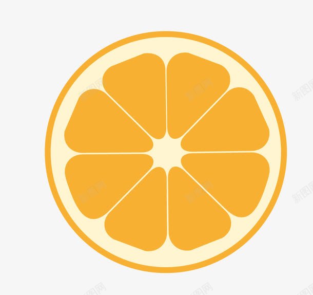 扁平化橙子png免抠素材_新图网 https://ixintu.com 扁平化橙子 橙子 甜橙 矢量水果橙子
