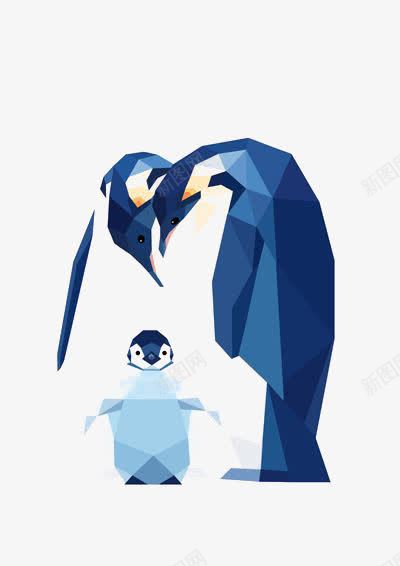 几何企鹅png免抠素材_新图网 https://ixintu.com 三角 企鹅 动物 南极 卡通 手绘 拼接 插画