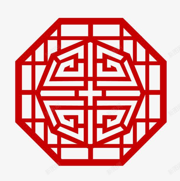 中式喜字窗花png免抠素材_新图网 https://ixintu.com 中式喜字窗花 剪纸 剪纸工艺 喜字窗花 招亲