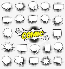 网点黑白漫画框高清图片