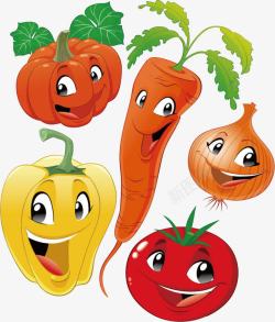 彩色青椒卡通蔬菜高清图片