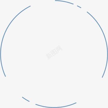 蓝色线条圆环png免抠素材_新图网 https://ixintu.com 图片 线条 蓝色