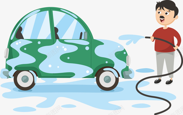 正在洗绿色汽车的人矢量图eps免抠素材_新图网 https://ixintu.com 水 洗车 洗车的人 洗车的人png 洗车的人矢量图 矢量图