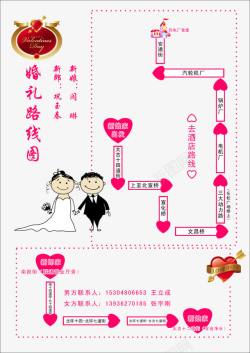 婚礼路线图素材