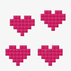 粉色方块拼凑爱情高清图片