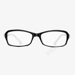 黑色方框眼镜扁素材