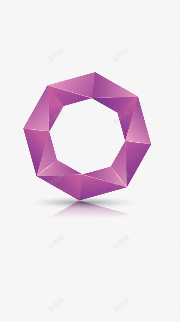 立体几何图形矢量图ai免抠素材_新图网 https://ixintu.com 六边形 几何体 标志 立体 紫色 矢量图