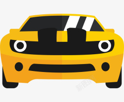 赛车玩具车实物手绘卡通黄色跑车高清图片