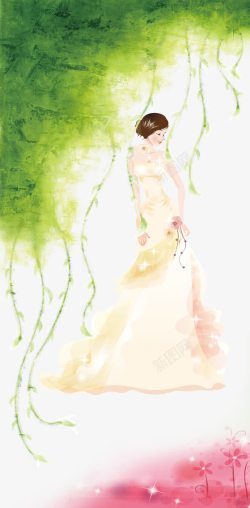 美丽旗袍女生节树下穿着裙子的女孩高清图片