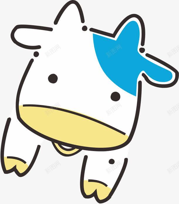 卡通奶牛png免抠素材_新图网 https://ixintu.com 免费下载 动物 哺乳动物 奶牛PNG元素 小奶牛 简约 绘制