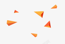 三角形碎片风橙色的飞溅的三角碎片图高清图片
