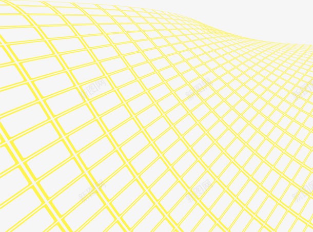 黄色扭曲网格png免抠素材_新图网 https://ixintu.com 一网打尽 扭曲线条 拼接格子 渔网 线条纹理 边框纹理 黄色网格